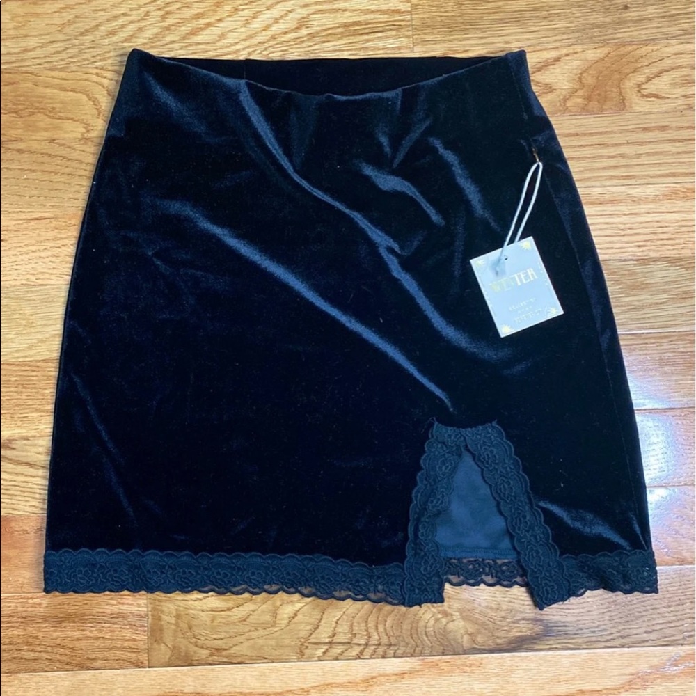 SOLD! Forever21 Suede mini skirt with split